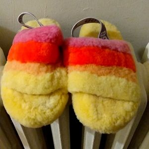 Ugg Rainbow slide slippers